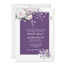 パープルワイルドフラワーズ赤面ピンクローズ結婚ズ