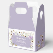 パープルワイルドフラワーバタフライガーデン誕生日 フェイバーボックス (オープン)