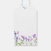 パープルワイルドフラワーパーソナライズされたサンキューギフトラベル ギフトタグ (裏面)