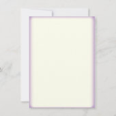 パープルワイルドフラワーブライダルシャワーの招待 招待状 (裏面)