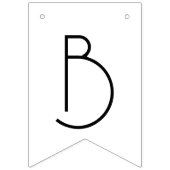 パープルワイルドフラワーブライダルシャワーデコールホワイト バンティングフラッグ (第2の旗)