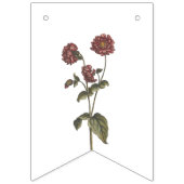 パープルワイルドフラワーブライダルシャワーデコールホワイト バンティングフラッグ (第1の旗)