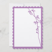 パープルワイルドフラワーブランチ結婚式招待状 招待状 (裏面)