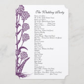 パープルワイルドフラワーブランチ結婚式 プログラム (裏面)