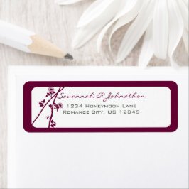 パープルワインプラムフローラ差出人住所 ラベル