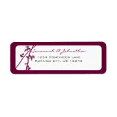 パープルワインプラムフローラ差出人住所 ラベル (正面)