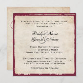 パープルワエレガントイン結婚式招待状 招待状 (正面/裏面)