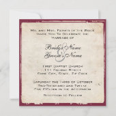 パープルワエレガントイン結婚式招待状 招待状 (正面)