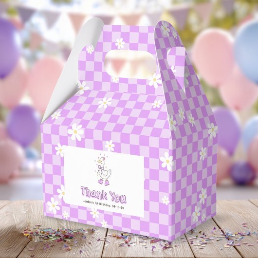 パープルワンシリーガース - 女の子の1歳の誕生日 フェイバーボックス