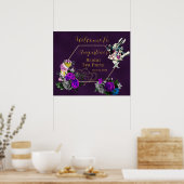 パープルワンダーランドブライダルティーウェルカム ポスター (キッチン)