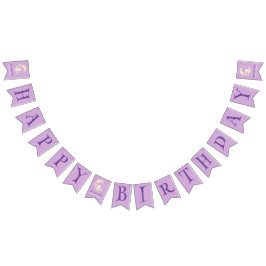 パープルワン不気味幽霊ハッピーバースデーハロウィーン バンティングフラッグ