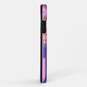 パープルンピンクフラワー&ストライプ Case-Mate iPhoneケース (裏面/右)
