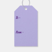 パープルヴィオラパンシーかわいらしフラワーカード ギフトタグ (裏面)