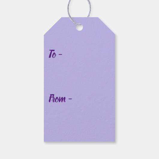 パープルヴィオラパンシーかわいらしフラワーカード ギフトタグ (裏面)