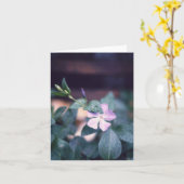 パープルヴィンカフラワーノテカード カード (黄色い花)