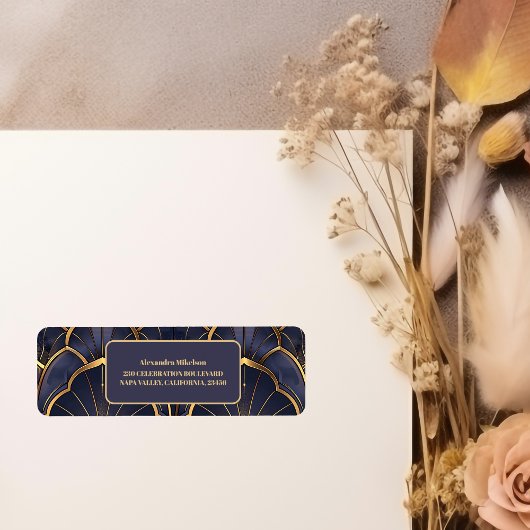 パープルヴィンテージアールデコブライダルシャワー ラベル