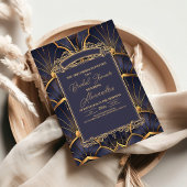 パープルヴィンテージアールデコブライダルシャワー 招待状