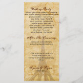 パープルヴィンテージエッフェルタワーパリ結婚式プログラム プログラム (裏面)