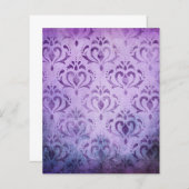 パープルヴィンテージスタイルスクラップブック紙 (正面/裏面)