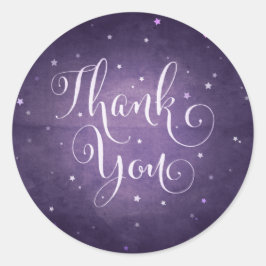パープルヴィンテージスターズサンキューハロウィーン ラウンドシール