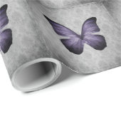 パープルヴィンテージバタフライダマスク ラッピングペーパー (ロールコーナー)
