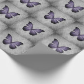 パープルヴィンテージバタフライダマスク ラッピングペーパー (角)