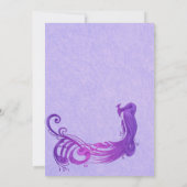 パープルヴィンテージピーコック結婚式招待状 招待状 (裏面)