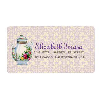 パープルヴィンテージフランスのティーパーティー ラベル