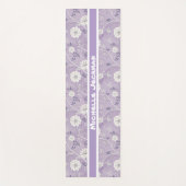 パープルヴィンテージフローラ名前をカスタムする ヨガマット (正面)