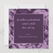 パープルヴィンテージフローラ母の日 シーズンカード (裏面)