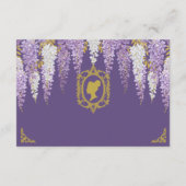 パープルヴィンテージブライダルシャワーレシピカード エンクロージャーカード (裏面)