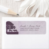 パープルヴィンテージホースファーム結婚ズ ラベル (インサイチュ)