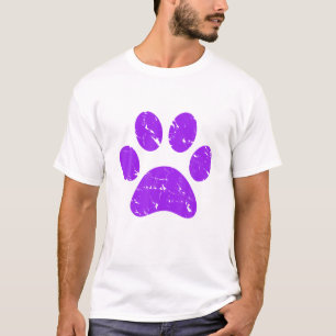 パープルヴィンテージポープリントドッグノベルティTシャツ Tシャツ