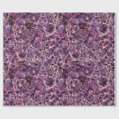 パープルヴィンテージマーリング紙 ラッピングペーパー (フラット)