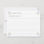 パープルヴィンテージレシピカード ノートカード (正面)