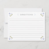 パープルヴィンテージレシピカード ノートカード (裏面)