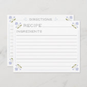 パープルヴィンテージレシピカード ノートカード (正面/裏面)