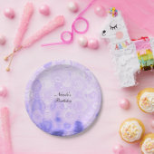 パープルヴィンテージレトログラマーファッションサークルアート ペーパープレート (パーティー)