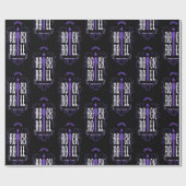 パープルヴィンテージロックアンドロール ラッピングペーパー (フラット)