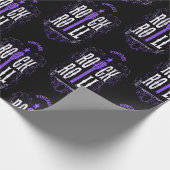 パープルヴィンテージロックアンドロール ラッピングペーパー (角)