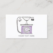 パープルヴィンテージロータリダイヤル電話 名刺 (正面)