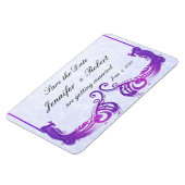 パープルヴィンテージ結婚孔雀の磁石 マグネット (左側)