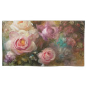 パープルヴィンテージ絵を描バライン旧オランダスタイル 枕カバー (正面左)