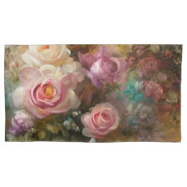 パープルヴィンテージ絵を描バライン旧オランダスタイル 枕カバー