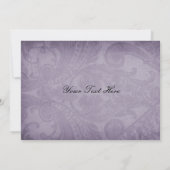 パープルヴィン素朴テージ結婚式 サンキューカード (裏面)