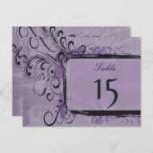 パープルヴィン素朴テージ結婚式 ポストカード (正面/裏面)