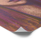 パープルヴェイルイースタンオリエントガールポートレート絵画ズ ポスター (角)