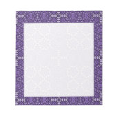 パープル万華鏡のように千変万化するパターンパターカスタムン手帳 ノートパッド (正面)