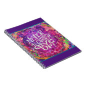 パープル与えインスピレーションのフローラをアップしない ノートブック (右側)