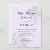 パープル中世ブライダルシャワールンチョン招待状 招待状 (正面)